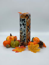 Load image into Gallery viewer, Happy Fall Y`all - 20 oz  Stainless Steel Skinny Tumbler with Lid and straw.
