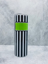 Load image into Gallery viewer, Beetle Juice (Style #1)  - 20 oz. Stainless Steel Skinny Tumbler with lid and straw.

