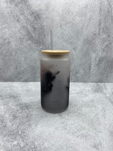 Load image into Gallery viewer, Horror Frosted 16 oz Beer Can Glass with Bamboo Lid and Straw
