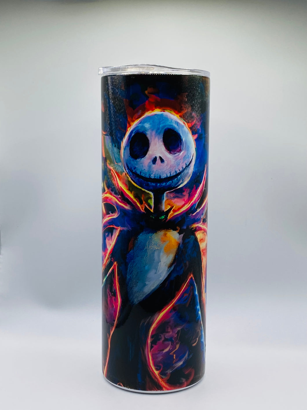Jack Sally Nightmare Before Christmas (Style #2) - 20 oz Stainless Steel skinny tumbler with lid and straw.