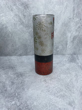 Load image into Gallery viewer, Santa&#39;s Favorite Ho - 20 oz  GLITTER Stainless Steel Skinny Tumbler with straw.
