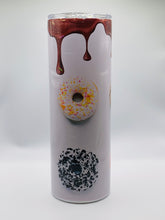 Load image into Gallery viewer, Donut Drip 20 oz skinny stainless Tumbler with lid and straw.
