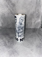 Load image into Gallery viewer, I LIKE BAD BOYS - GREEN GLOW IN THE DARK 20 oz  Stainless Steel Skinny Tumbler with lid and straw.
