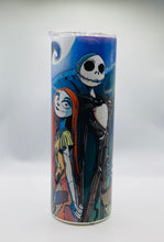 Load image into Gallery viewer, Nightmare before Christmas (Style #2) -20 oz. Skinny Stainless Steel Tumbler with lid and straw.
