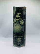 Load image into Gallery viewer, Jack Sally Nightmare Before Christmas (Style #3) - 20 oz Stainless Steel skinny tumbler with lid and straw.
