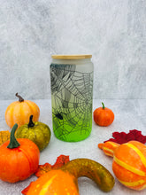 Load image into Gallery viewer, Halloween  - Witch’s Brew Green 16 oz Beer Can Glass with Bamboo Lid and Straw
